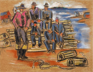 Pääpiirros kalastajille - Marsden Hartley — näkymä teoksesta