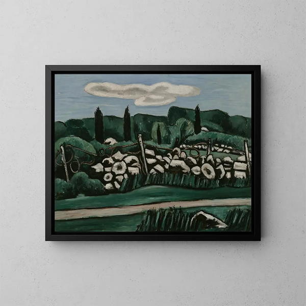 Les Derniers Murs de Pierre à Dogtown - Marsden Hartley — kehystetty taideteos seinällä
