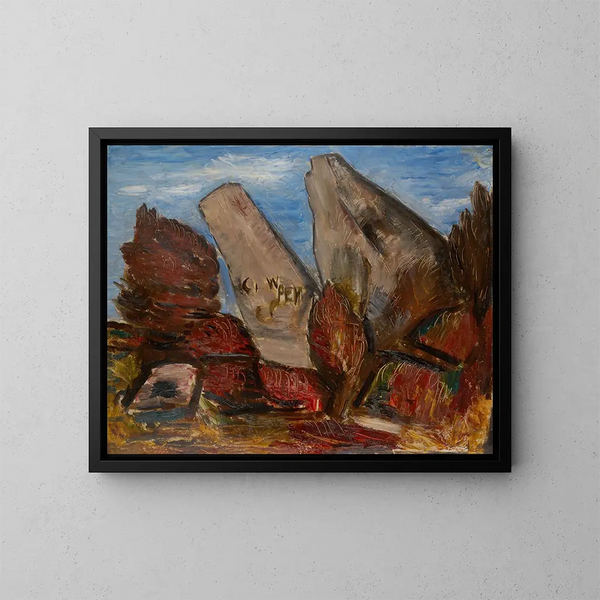 Mâchoire de baleine, Dogtown Common, Cape Ann, Massachusetts - Marsden Hartley — kehystetty taideteos seinällä