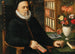 Muistava tutkijan muotokuva, todennäköisesti Carolus Clusius (Charles de L'Escluse), Arras 1526-1609, Leyden - Marten Van Valckenborch — näkymä teoksesta