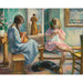 Maalauksen jäljennös Marthe ja Nono Cousant sisätilassa - Henri Lebasque