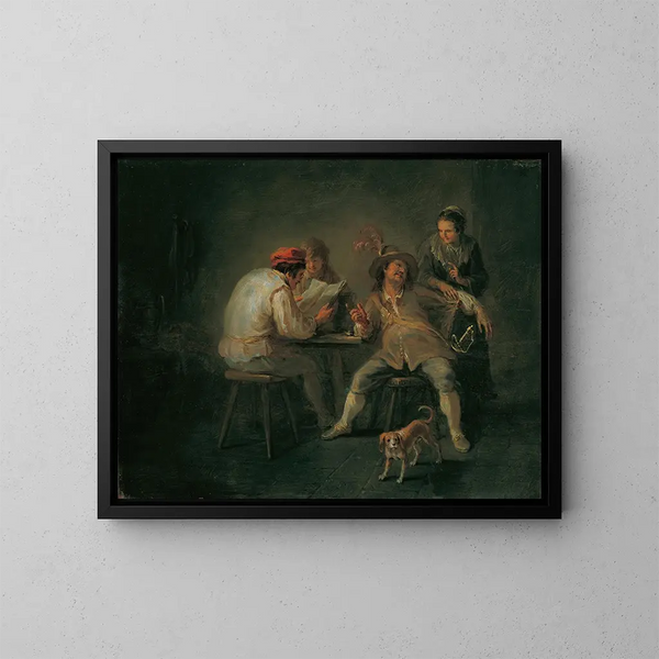Taverna-tilanteesta - Martin Johann Schmidt — kehystetty taideteos seinällä