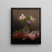 Un vase de lys des blés et d'héliotrope - Martin Johnson Heade — kehystetty taideteos seinällä