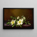 Ruusut Cherokee violetilla kankaalla - Martin Johnson Heade — kehystetty taideteos seinällä