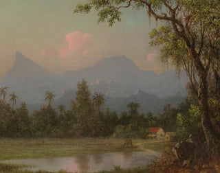 Etelän-Amerikan maisemasta mökin kanssa - Martin Johnson Heade — näkymä teoksesta