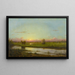 Auringonlasku Newburyportin niityillä - Martin Johnson Heade — kehystetty taideteos seinällä