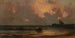 Auringonlasku Point Judithin majakan edessä - Martin Johnson Heade — näkymä teoksesta