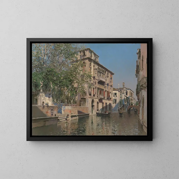 Un canal à Venise - Martín Rico y Ortega — kehystetty taideteos seinällä
