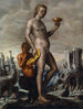 Bacchus avec une coupe à boire accompagné d'un satyre - Martin Schermus — näkymä teoksesta