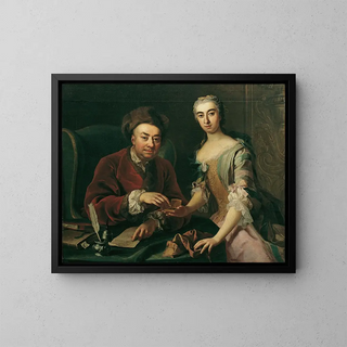 Double portrait - Martin van Meytens — kehystetty taideteos seinällä