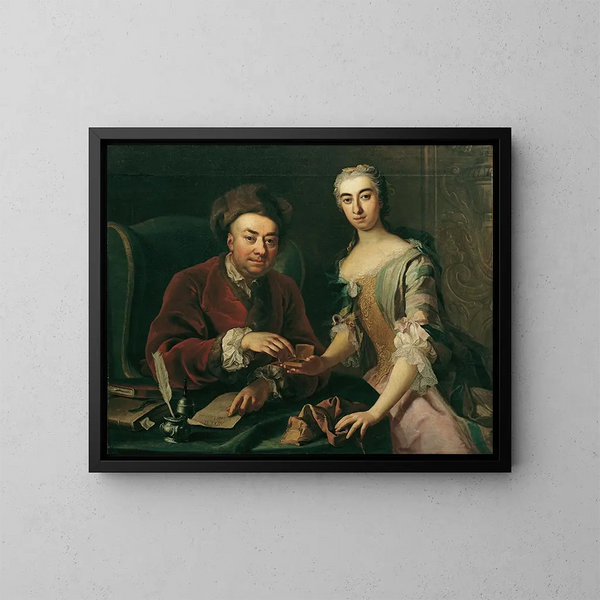 Double portrait - Martin van Meytens — kehystetty taideteos seinällä