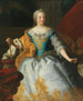 Portrait de l'impératrice Marie-Thérèse, reine de Hongrie et de Bohême, avec la couronne de Bohême et la couronne archiducale - Martin van Meytens — näkymä teoksesta