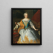 Portrait de l'impératrice Marie-Thérèse, reine de Hongrie et de Bohême, avec la couronne de Bohême et la couronne archiducale - Martin van Meytens — kehystetty taideteos seinällä