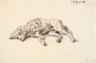 Martinus Rrbye - Liggende puddelhund.webp