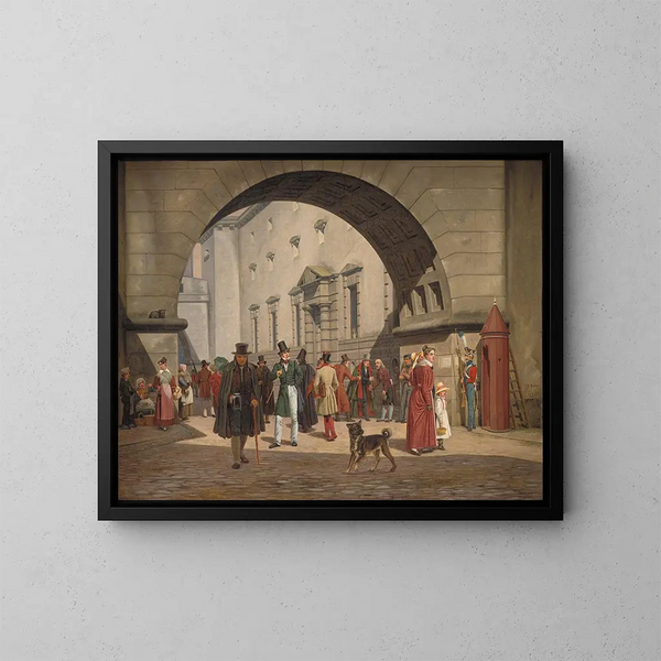 La prison de Copenhague - Martinus Rørbye — kehystetty taideteos seinällä