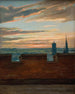 Vue de Copenhague au coucher du soleil - Martinus Rørbye — näkymä teoksesta