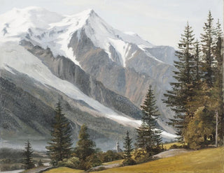 Chamonix-Mont-Blanc'n näkymä - Martinus Rørbye — näkymä teoksesta