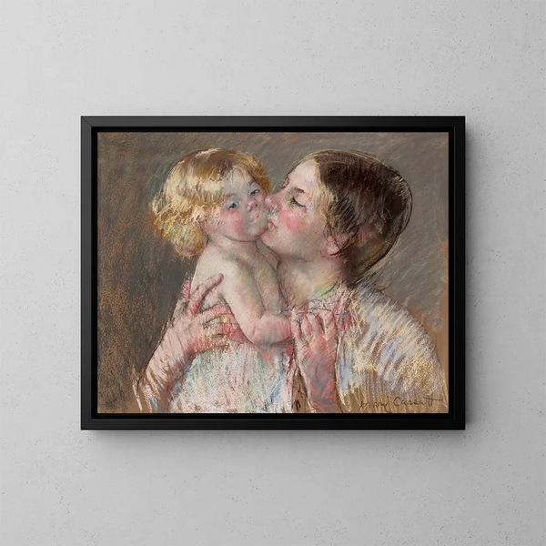 Suukko vauvalle Ann nro 3 - Mary Cassatt — kehystetty taideteos seinällä
