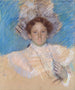 Adaline Havemeyer avec un chapeau blanc - Mary Cassatt — näkymä teoksesta