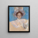 Adaline Havemeyer avec un chapeau blanc - Mary Cassatt — kehystetty taideteos seinällä
