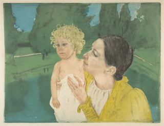 Au bord de l'étang - Mary Cassatt — näkymä teoksesta