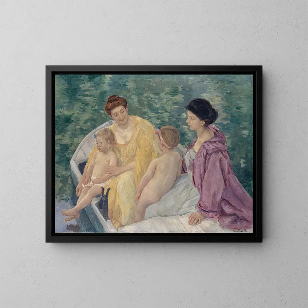 Le bain - Mary Cassatt — kehystetty taideteos seinällä