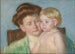 Äiti ja lapsi - Mary Cassatt — näkymä teoksesta