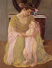 Mère et enfant avec un foulard rose - Mary Cassatt — näkymä teoksesta