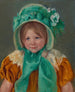 Sara avec un bonnet vert - Mary Cassatt — näkymä teoksesta