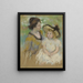 Simone istuu nurmella äitinsä vieressä - Mary Cassatt — kehystetty taideteos seinällä