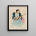 La leçon de banjo - Mary Cassatt — kehystetty taideteos seinällä