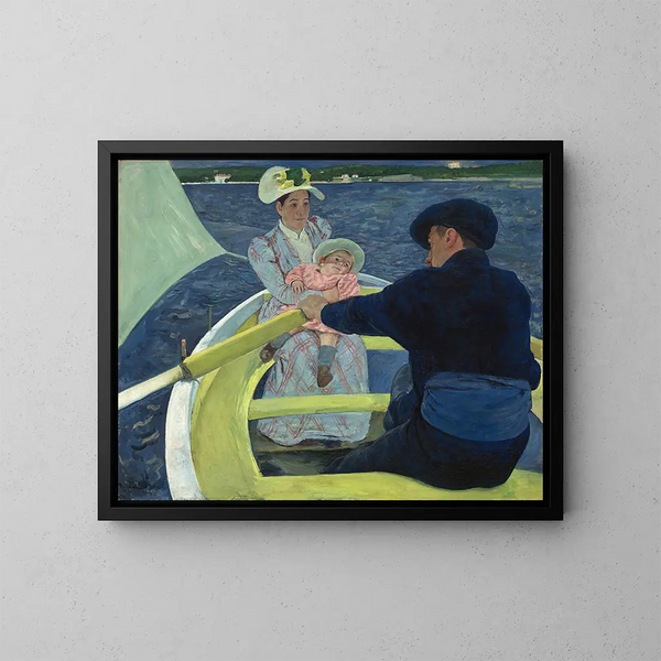 La Sortie en bateau - Mary Cassatt — kehystetty taideteos seinällä