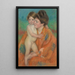 Nainen vauvan kanssa - Mary Cassatt — kehystetty taideteos seinällä