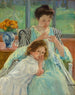 Nuori äiti ompelemassa - Mary Cassatt — näkymä teoksesta
