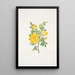 Rosa lutea - Mary Lawrance — kehystetty taideteos seinällä