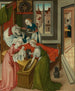 La Naissance de la Vierge - Maître du Triptyque de la Crucifixion — näkymä teoksesta