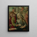 La Vierge et saint Jean pleurant le corps du Christ fragment d'une Lamentation du Christ - Maître de Delft — kehystetty taideteos seinällä