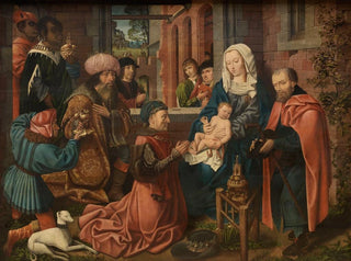 L-ihanteellinen Maalaus L'Adoration des Mages - Maître de Francfort — näkymä teoksesta