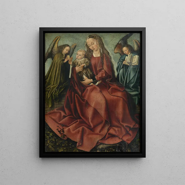 Master of Frankfurt - The Virgin and Child Between Two Angels.webp