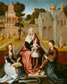 La Vierge en trône avec sainte Catherine et sainte Marie-Madeleine - Maître de Saint Séverin — näkymä teoksesta