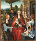 La Sainte Famille avec deux saints - Maître de l'Adoration d'Anvers — näkymä teoksesta