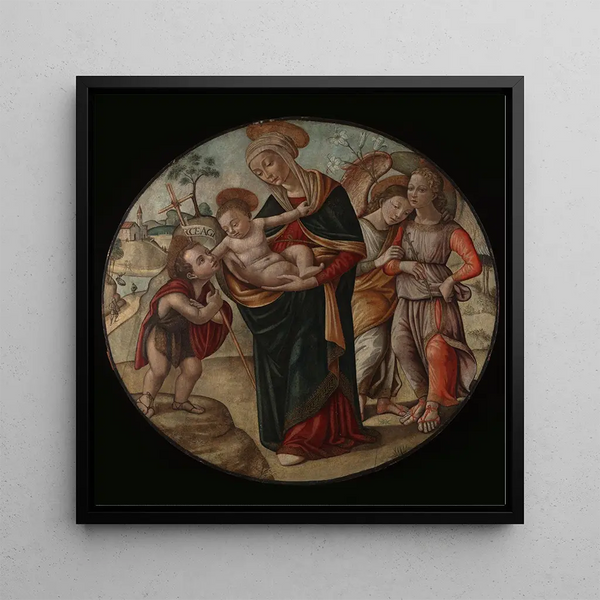 Vierge ja lapsi - Maalaus Saint Jean-Baptiste - Maître du Tondo Borghèse | Taidetuloste