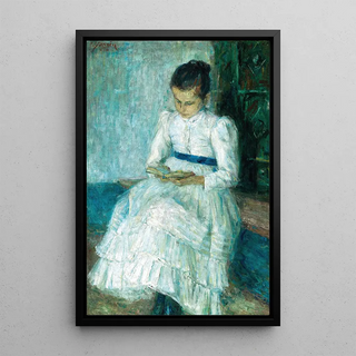 Matej Sternen - A Girl Reading.webp