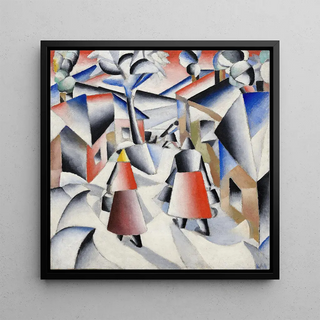 Matin dans le village après la tempête de neige - Kazimir Malevich