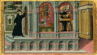 Matteo di Giovanni - Saint Augustines Vision of Saints Jerome and John the Baptist.webp