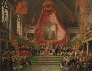 Mattheus Ignatius van Bree - The Solemn Inauguration of University of Ghent by the Prince of Orange in the Throne Room of the Town Hall on 9 October 1817.webp