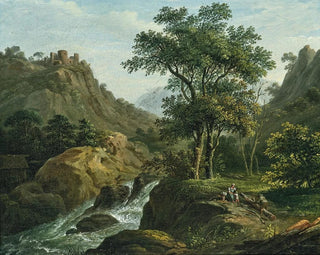 Bûcherons au bord d'une rivière - Matthias Rudolf Toma — näkymä teoksesta