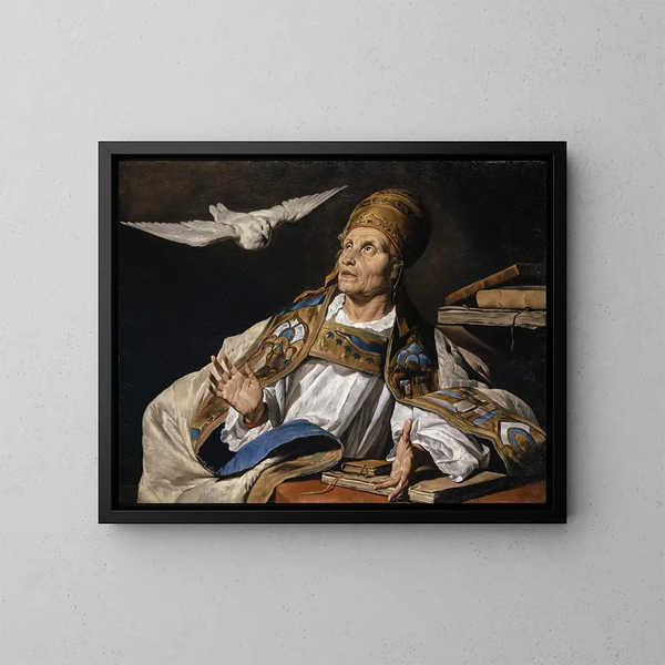 Saint Grégoire - Matthias Stom — kehystetty taideteos seinällä