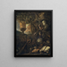 Vanité philosophique Nature morte - Matthias Withoos Amersfoort — kehystetty taideteos seinällä