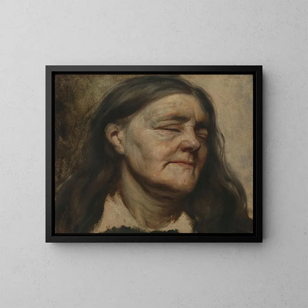 Vanhan naisen tutkimus - Matthijs Maris — kehystetty taideteos seinällä